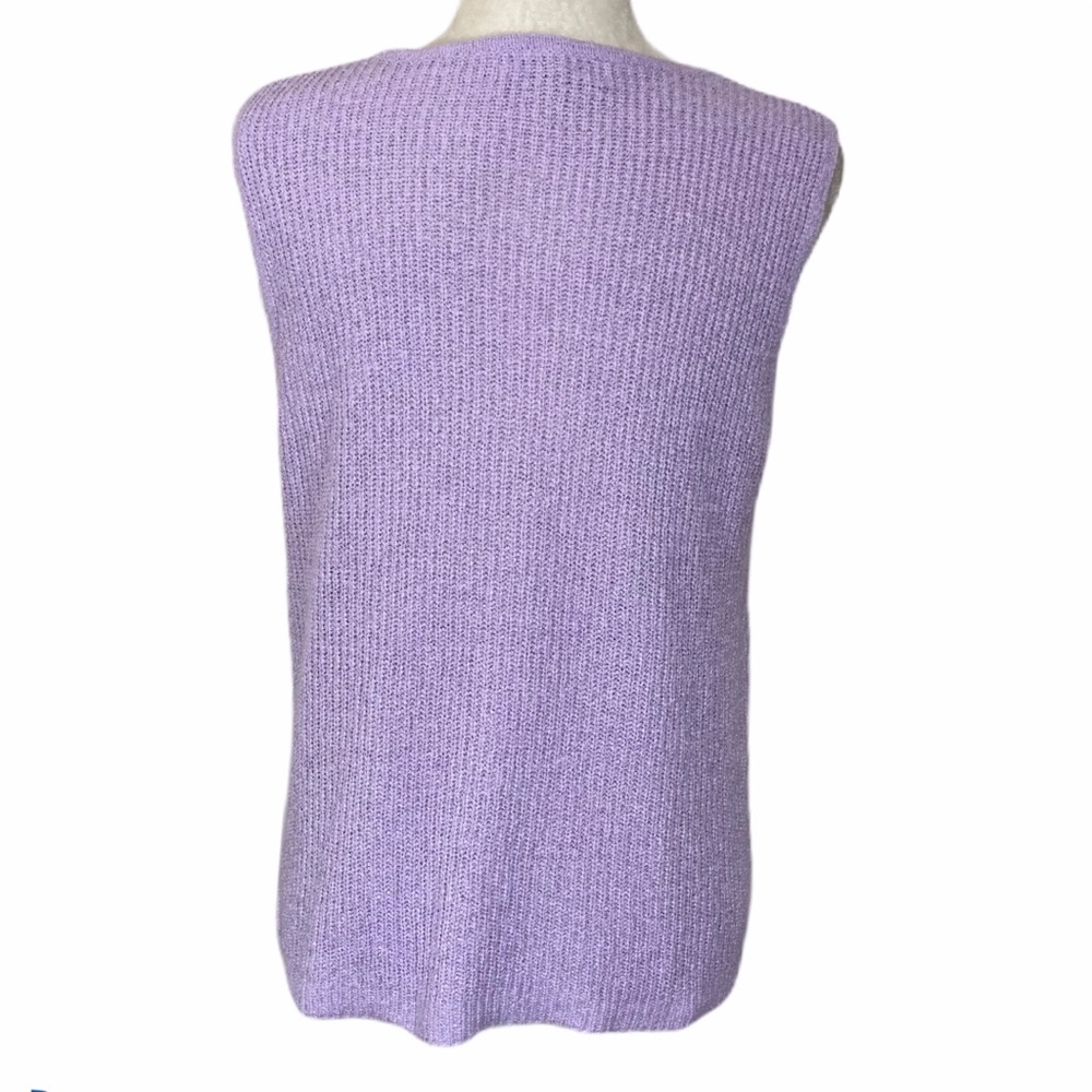 TU-Marled lavender twist front sleeveless sweater - Picture 3 of 6